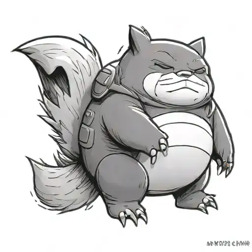 Snorlax tattoo design idea