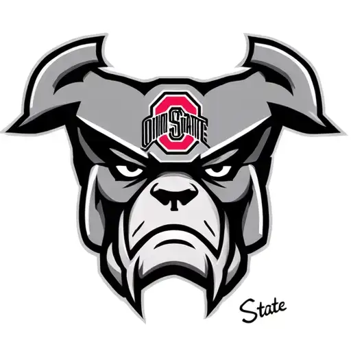 Ohio state buckeyes logo with Brutus head and Ohio state outline tattoo design idea