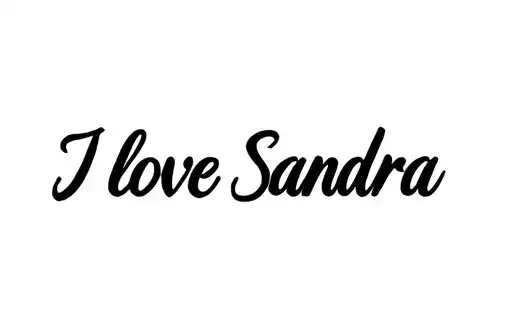 "I love Sandra " tattoo design idea