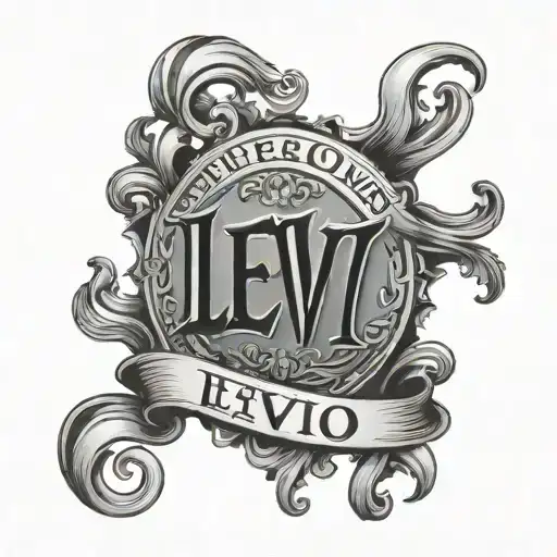 levi name written tattoo design idea