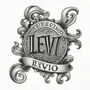 levi name written tattoo design idea
