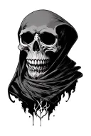 skull / grim reaper tattoo design idea
