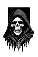 skull / grim reaper tattoo design idea