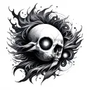 cosmic energy tattoo design idea