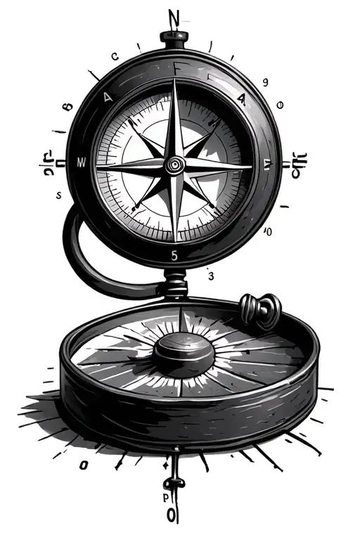 compass with coordinates leading tattoo design idea