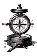 compass with coordinates leading tattoo design idea