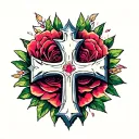 3 nails 1 cross tattoo design idea