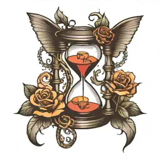 rest in peace hourglass tattoo tattoo design idea