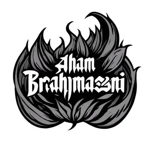 "Aham Brahmasmi" Aham Brahmasmi tattoo design idea