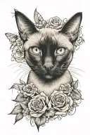 Siamese tattoo design idea