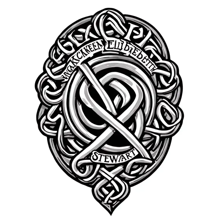 "Mackenna Elizabeth Stewart" Celtic Father Daughter Knot tattoo design idea