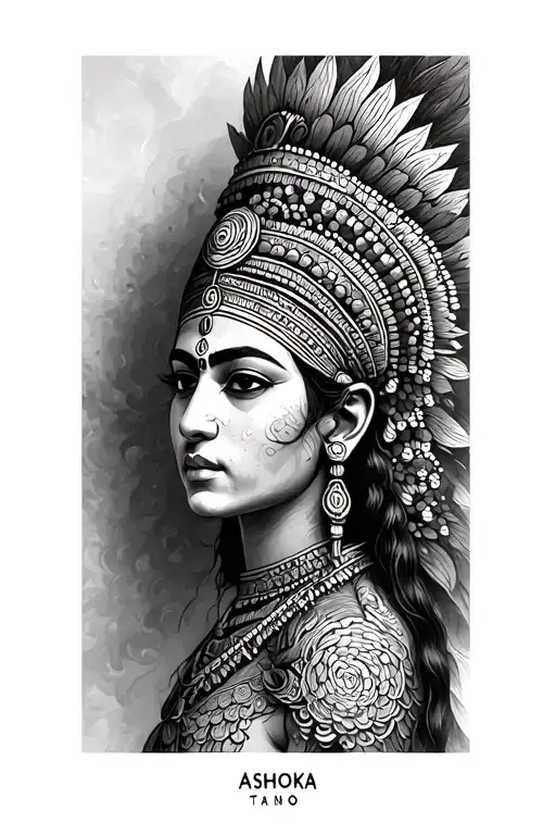 Ashoka tano fulcrum tattoo design idea