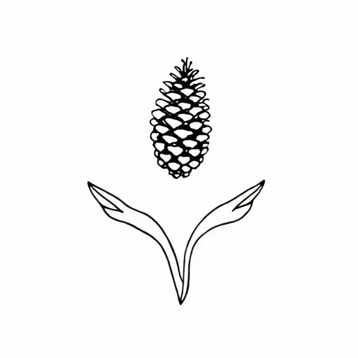 dog truffle, pine cone, love, confidence tattoo design idea