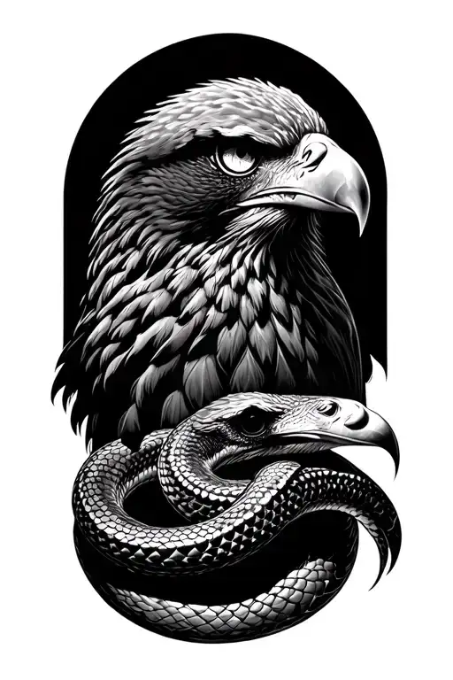 Eagle Eyes along with a snake tattoo tattoo design idea