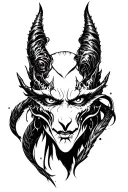 demon with eye tattoo design idea