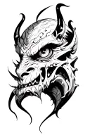 demon with eye tattoo design idea
