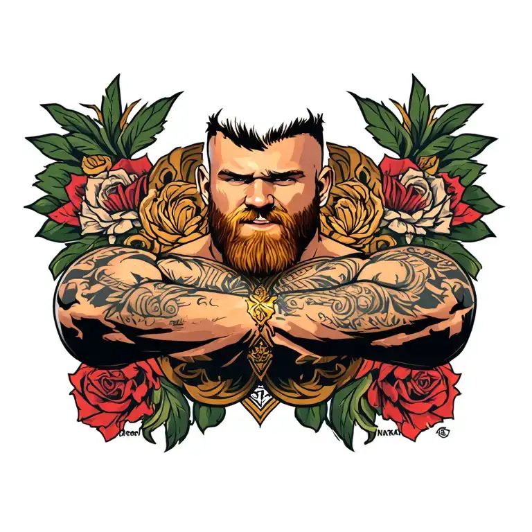 conor mcgregor chest tattoo inspired tattoo design idea
