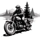 adventure riding motorcycles wild camping nature inspired tattoo tattoo design idea
