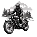 adventure riding motorcycles wild camping nature inspired tattoo tattoo design idea