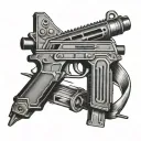 uzi tattoo design idea