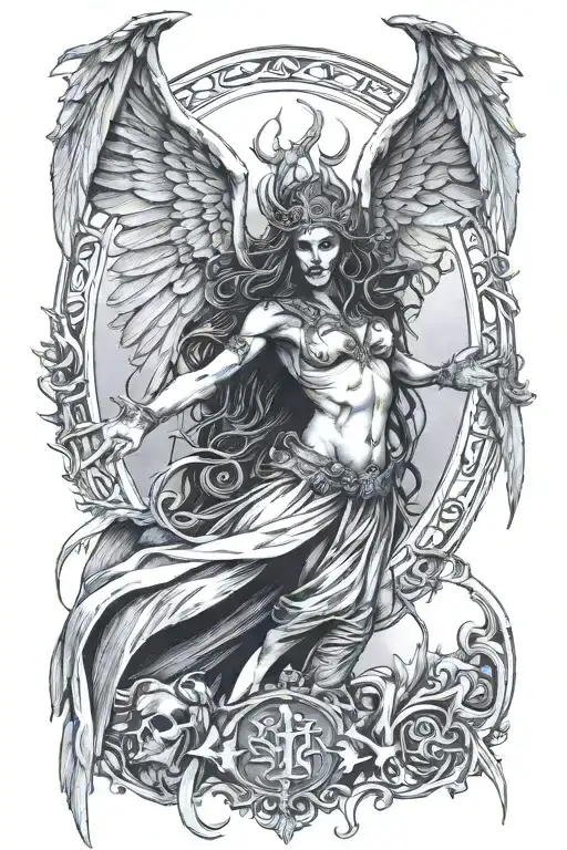 death angel tattoo design idea