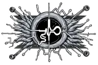 electro cardio graph tattoo design idea