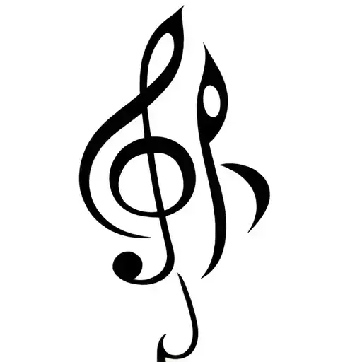 treble clef and bass clef symbol tattoo design idea