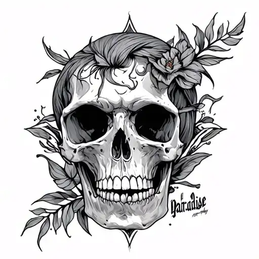Hell and Paradise tattoo design idea