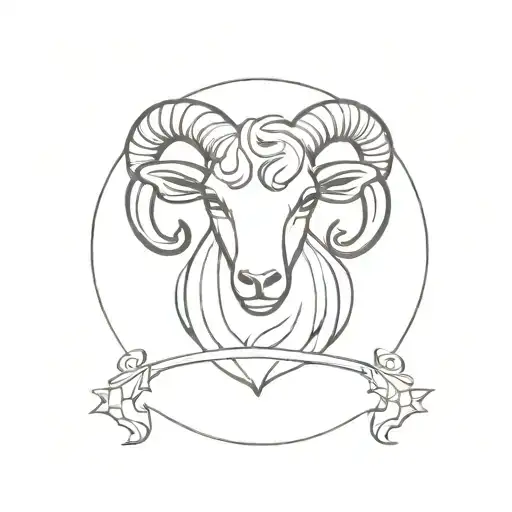 Aries zodiac sign tattoo design idea