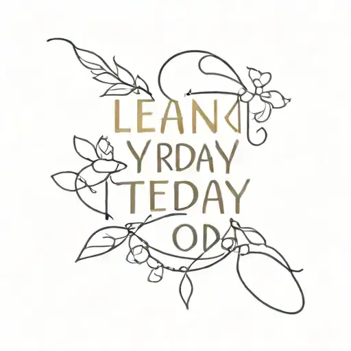 Learn from yesterday, Live today, Dream about tomorrow tattoo design idea