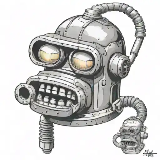 bender from futurama tattoo design idea