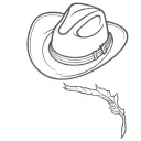 cowboy hat tattoo design idea