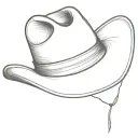 cowboy hat tattoo design idea
