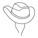 cowboy hat tattoo design idea