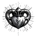 cyber sigilism claddagh trampstamp tattoo design idea