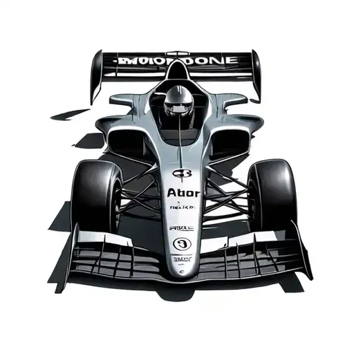 monopost f1 car side profile tattoo design idea