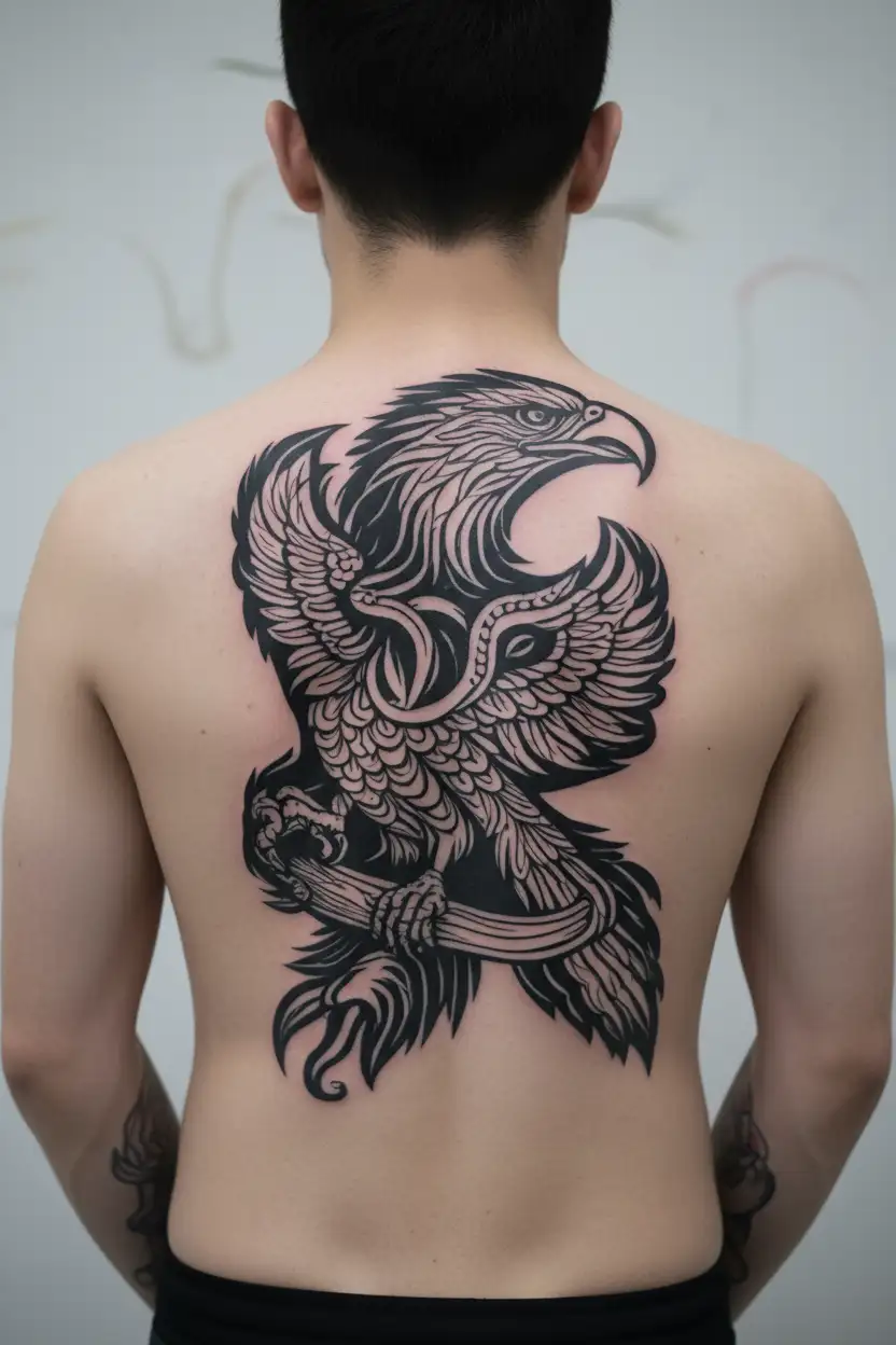 Albanian eagle tattoo design idea