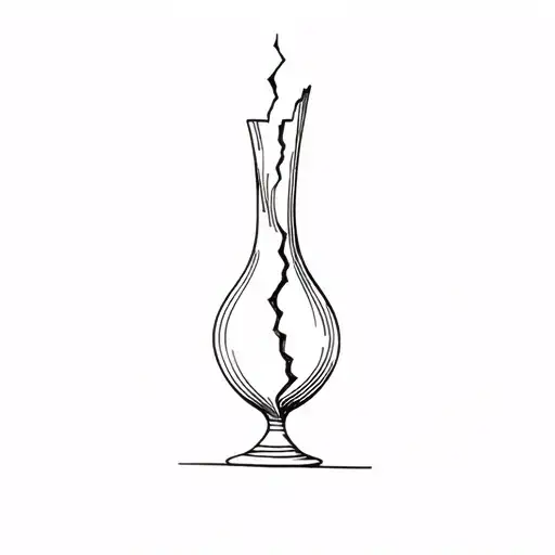 broken vase repaired tattoo design idea