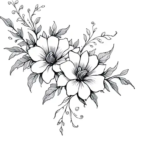 flowers flowing for arm tattoo  tattoo design idea