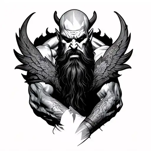 Kratos tattoo design idea