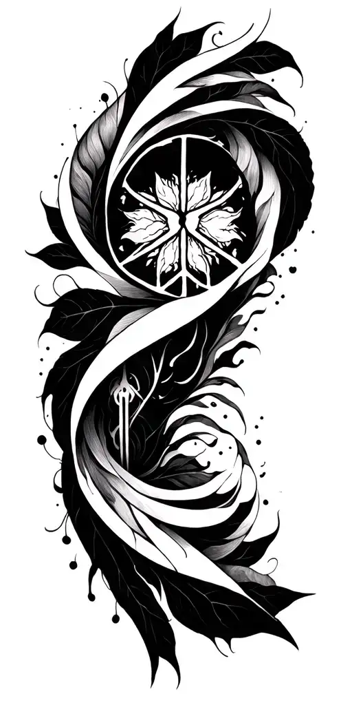peace and chaos misunderstood tattoo design idea