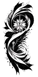 peace and chaos misunderstood tattoo design idea