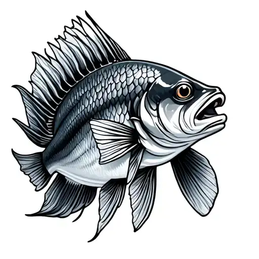 redfish tattoo design idea