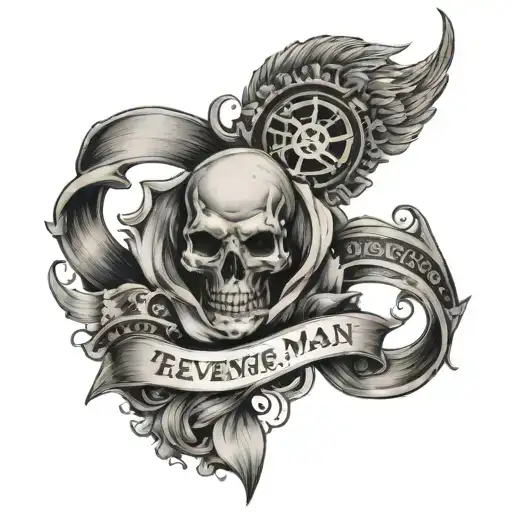 Use the quote "Revenge to the man has to be so severe that his vengeance need not be feared" tattoo design idea