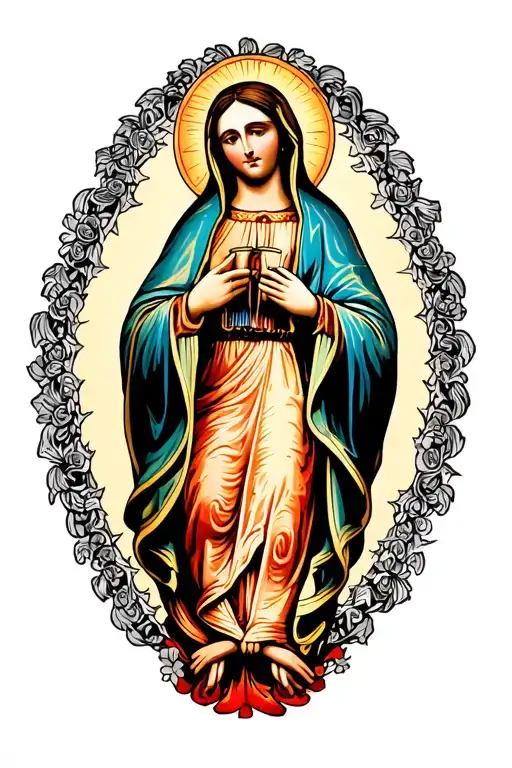 Saint Jude and the Virgin of Guadalupe tattoo design idea