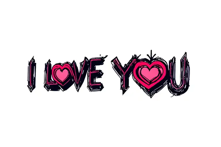 I love you 3000 tattoo design idea