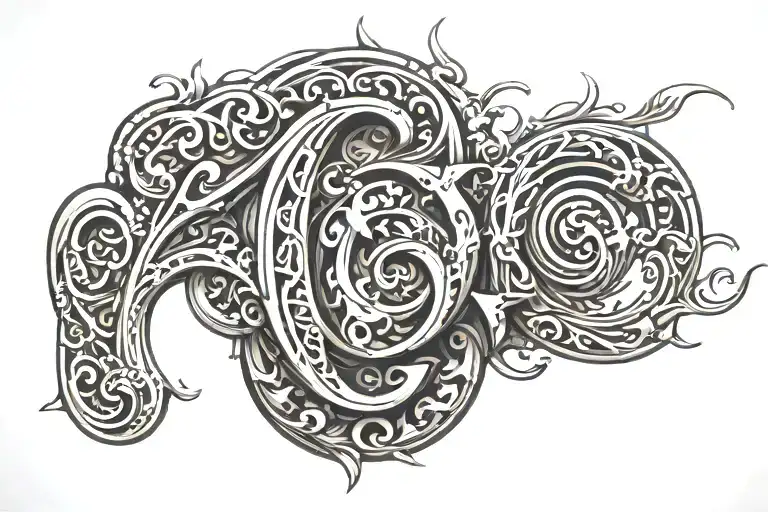 G & L letter tattoo design idea