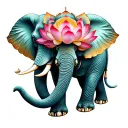 lotus elephant mandala tattoo design idea