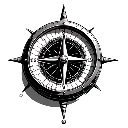 Aviation Compass tattoo design idea