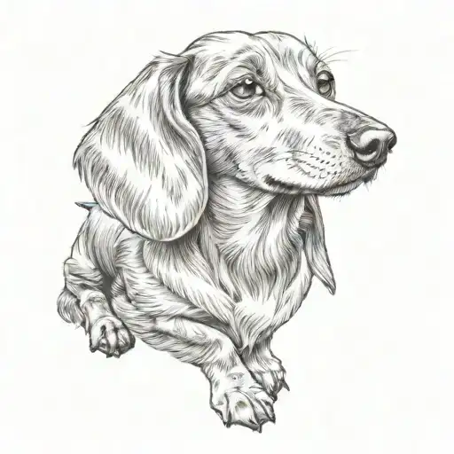 dachshund tattoo design idea